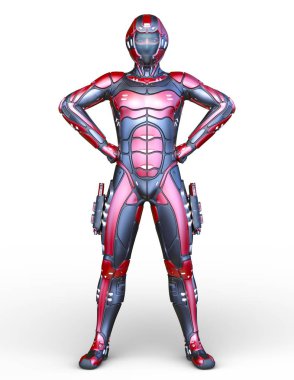 Siber adam 3D cg render