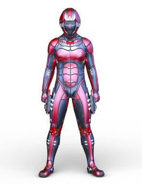 Siber adam 3D cg render