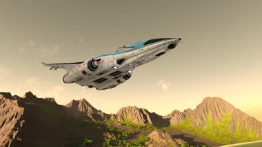 Uzay gemisi 3d cg render