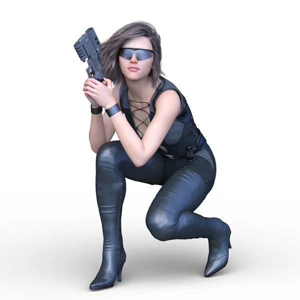 Rendering Dark Heroine — Stock Photo, Image