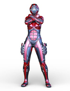 cyber kadının 3D cg işleme