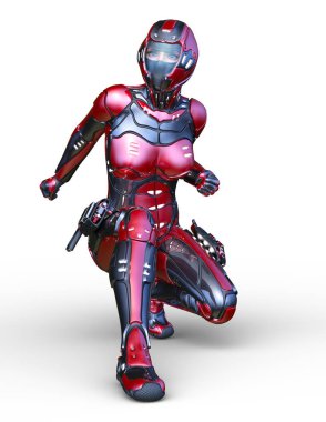 cyber kadının 3D cg işleme