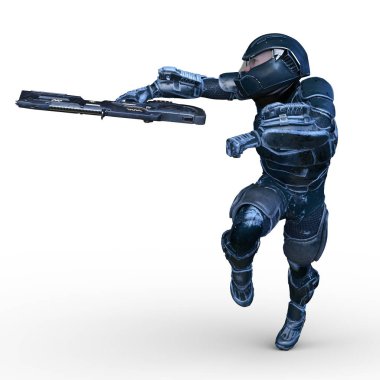 Siber adam 3D cg render