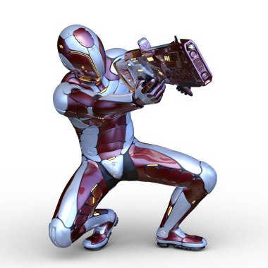 Siber adam 3D cg render