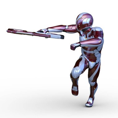 Siber adam 3D cg render