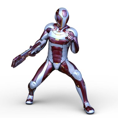 Siber adam 3D cg render