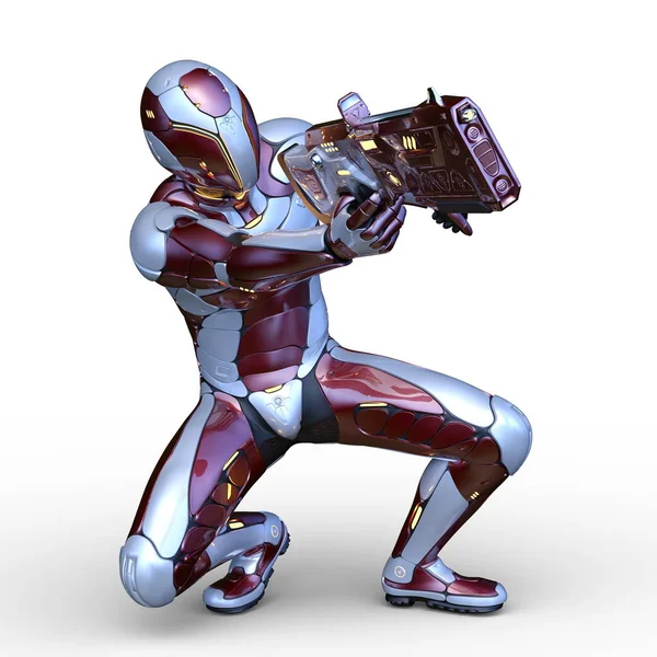 Siber adam 3D cg render