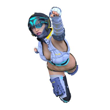 3D cg işleme etkin kız