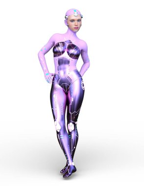 cyber kadının 3D cg işleme