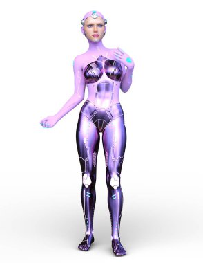 cyber kadının 3D cg işleme