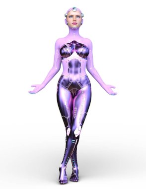 cyber kadının 3D cg işleme