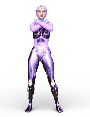 cyber kadının 3D cg işleme