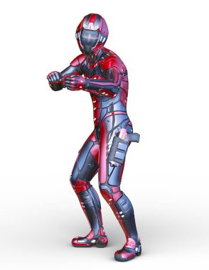 Siber adam 3D cg render