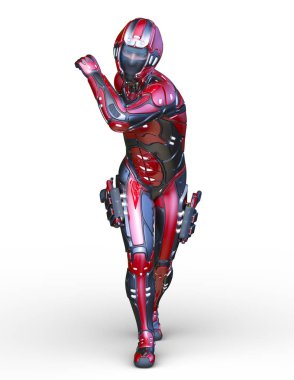 Siber adam 3D cg render