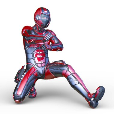 Siber adam 3D cg render