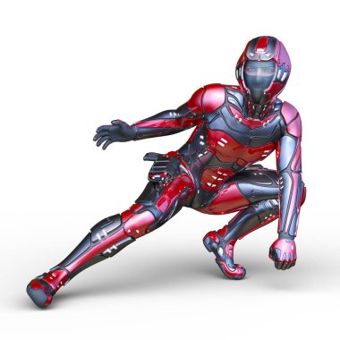 Siber adam 3D cg render