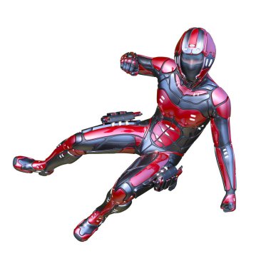 Siber adam 3D cg render