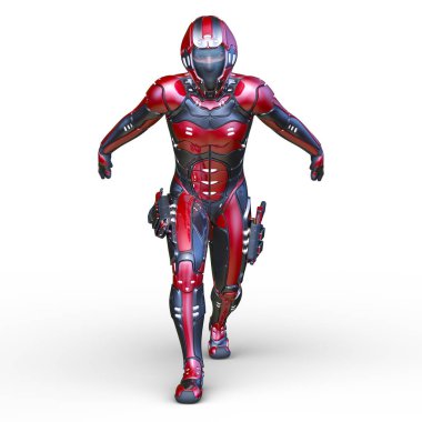 Siber adam 3D cg render