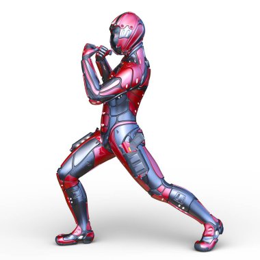 Siber adam 3D cg render