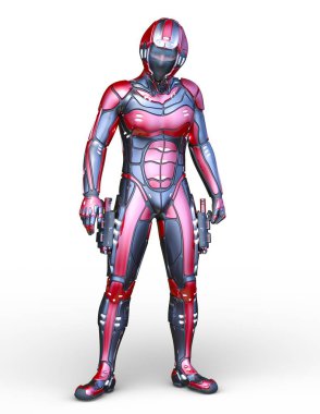 Siber adam 3D cg render