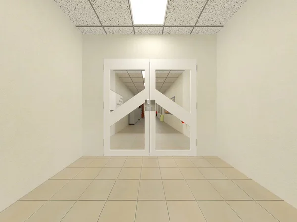 Rendering Building Hallway — Stock Photo, Image