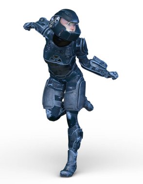 cyber kadının 3D cg işleme