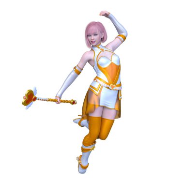 3D cg işleme etkin kız