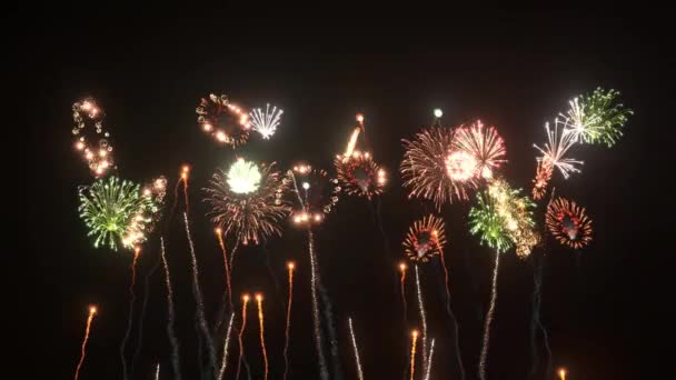 Representación Fuegos Artificiales — Vídeo de stock