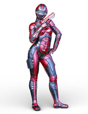 cyber kadının 3D cg işleme