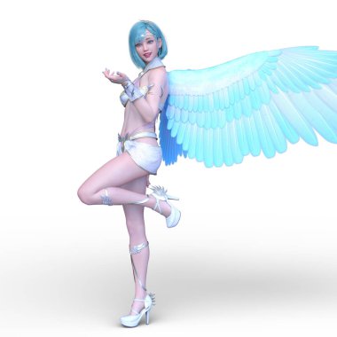 3D cg işleme etkin kız