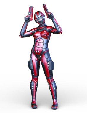 cyber kadının 3D cg işleme