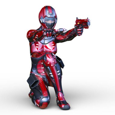 cyber kadının 3D cg işleme