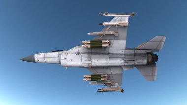 3D cg işleme avcı uçağı