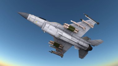 3D cg işleme avcı uçağı