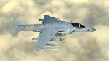 3D cg işleme avcı uçağı