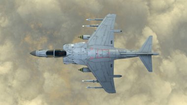 3D cg işleme avcı uçağı