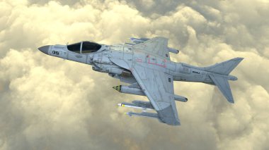 3D cg işleme avcı uçağı