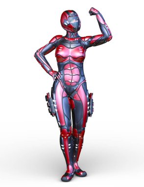 cyber kadının 3D cg işleme