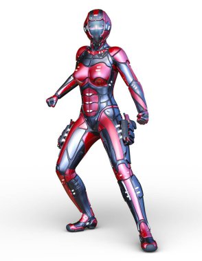 cyber kadının 3D cg işleme