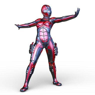 cyber kadının 3D cg işleme