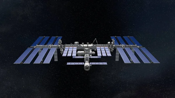 Renderização Satélite Espacial — Fotografia de Stock