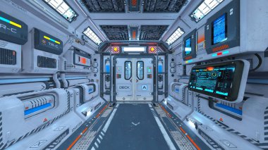 Uzay istasyonunun 3d cg görüntülemesi