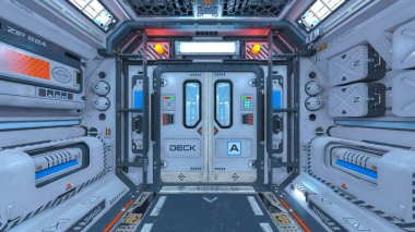 Uzay istasyonunun 3d cg görüntülemesi