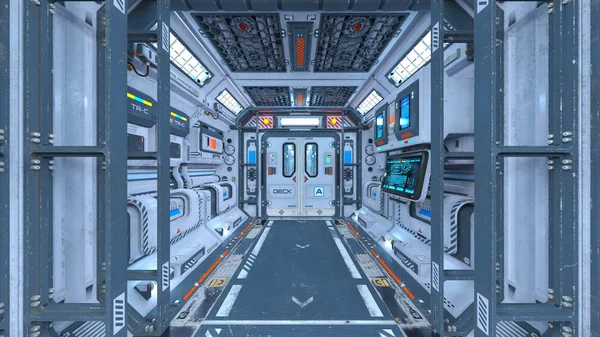 Renderização Estação Espacial — Fotografia de Stock