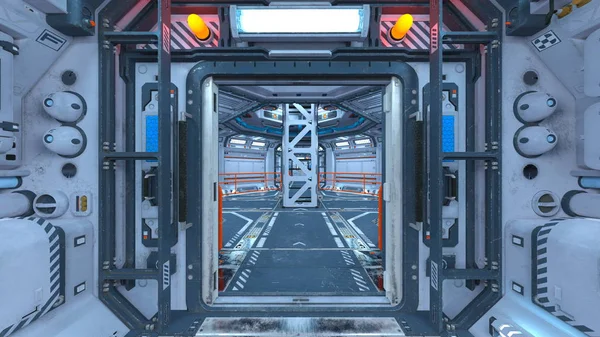 Renderización Estación Espacial — Foto de Stock