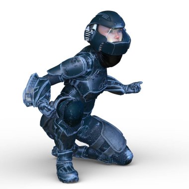 cyber kadının 3D cg işleme