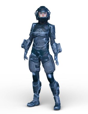 cyber kadının 3D cg işleme