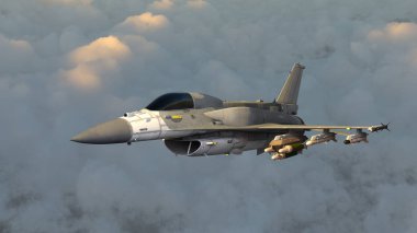 3D cg işleme avcı uçağı