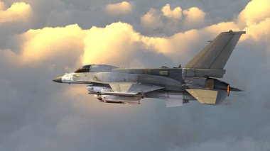 3D cg işleme avcı uçağı