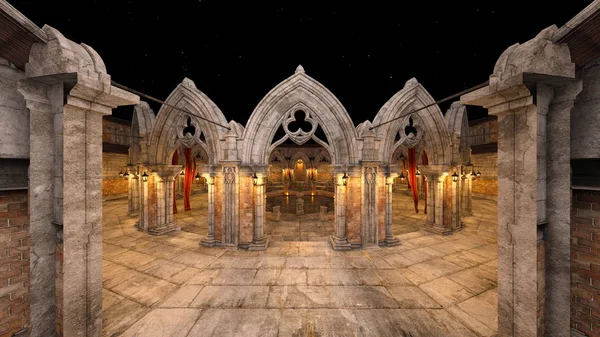 3D CG rendering of patio